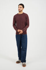 Brave Soul Jersey cuello redondo burdeos