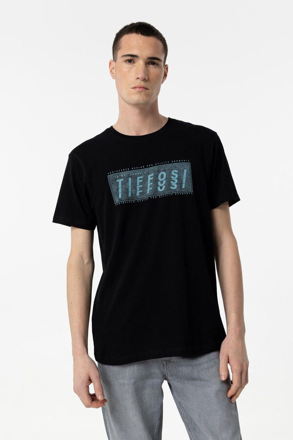 Tiffosi T-shirt com estampado frontal preto