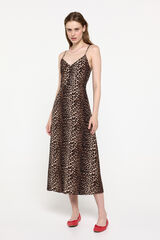 Pieces Vestido comprido estampado preto