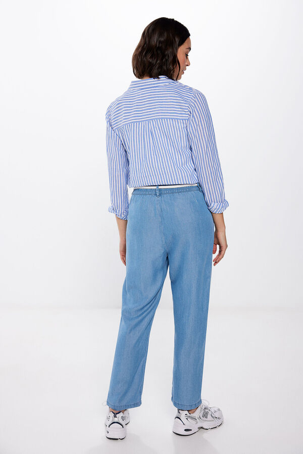 Springfield Pantalón Chino Tencel azul