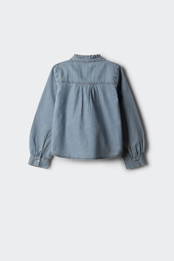Springfield Kids Blusa denim ni&ntilde;a azul