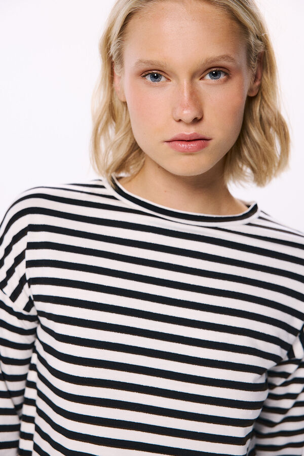 Springfield Camiseta rayas negro