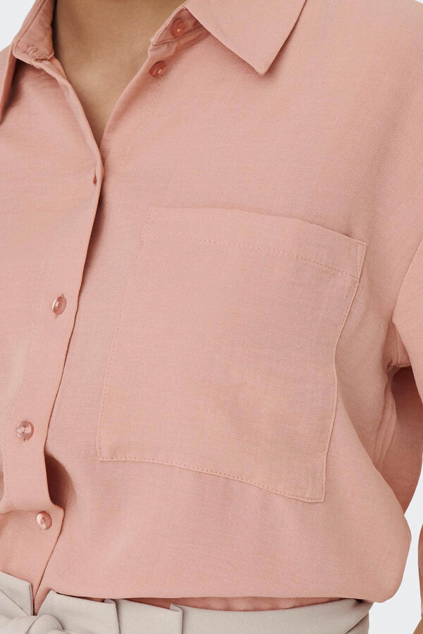 JDY Camisa manga 3/4 botones rosa