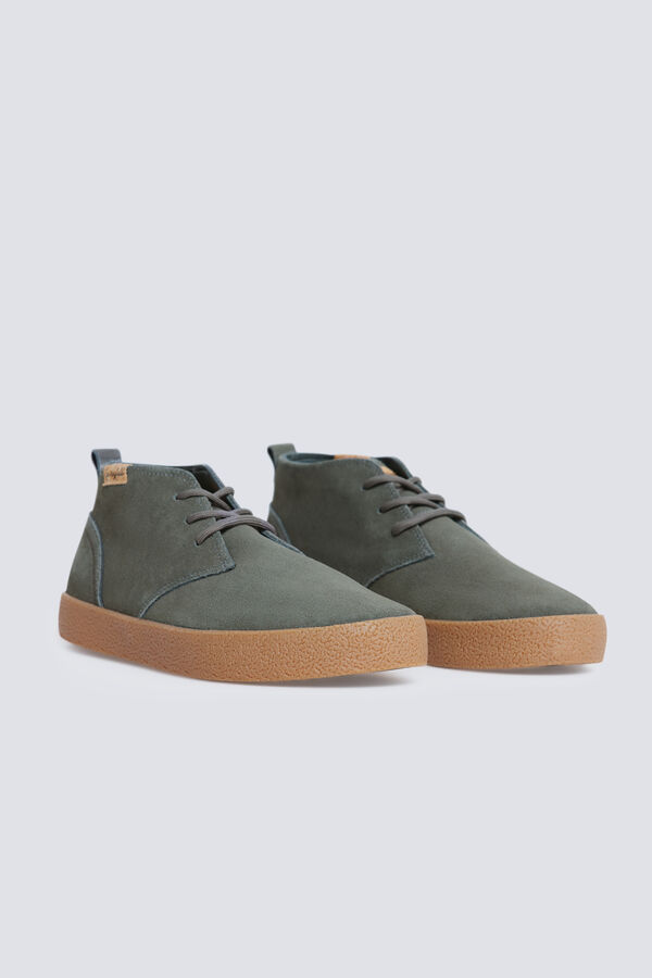 Springfield Bot&iacute;n piel serraje soft gris