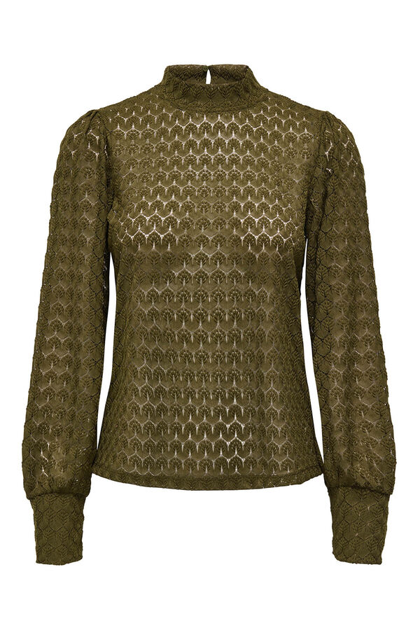 JDY Blusa de renda cru