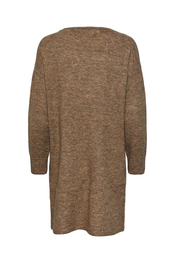 Pieces Vestido curto de malha cru