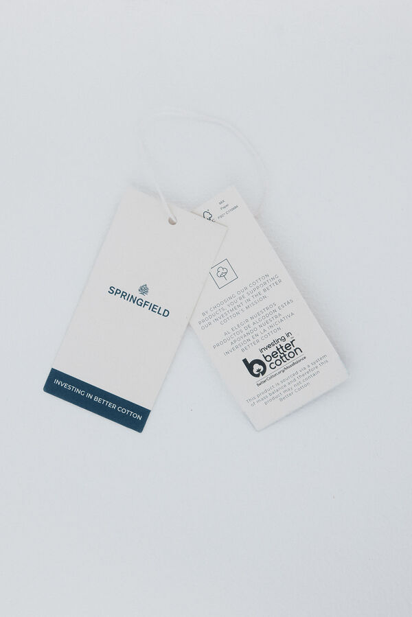 Springfield Polo piqu&eacute; cuello mao slim fit nude