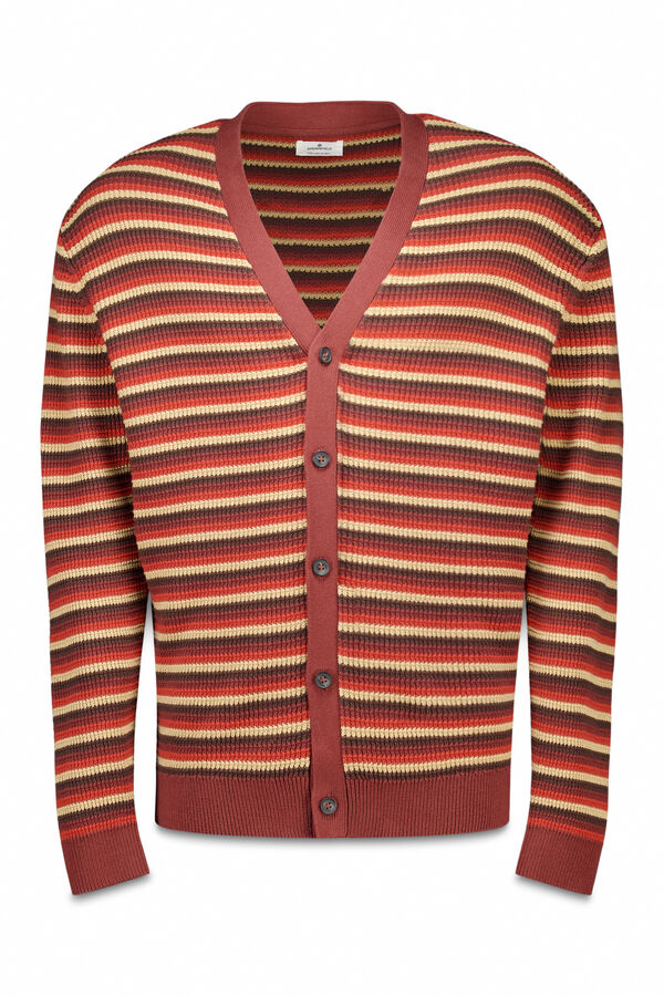 Springfield C&aacute;rdigan estructura botones naranja