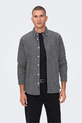 Only & Sons Camisa manga larga negro