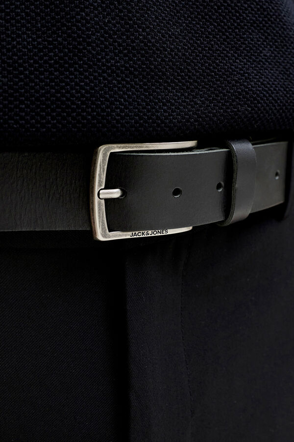 Jack & Jones Cintur&oacute;n de piel negro