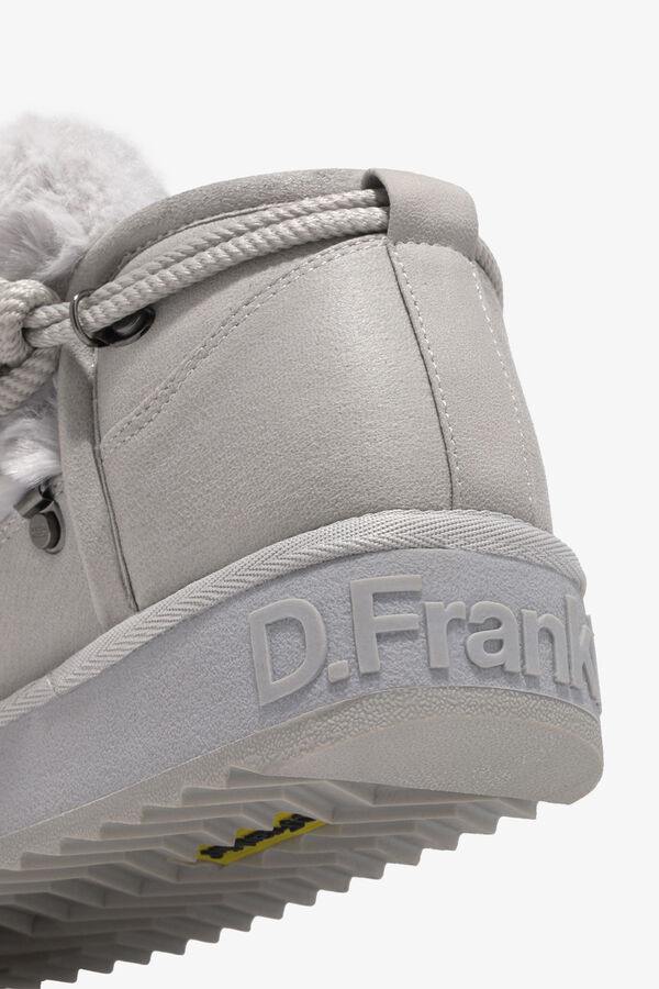 D. Franklin Botines Nordic bajos con forro de pelo interior gris
