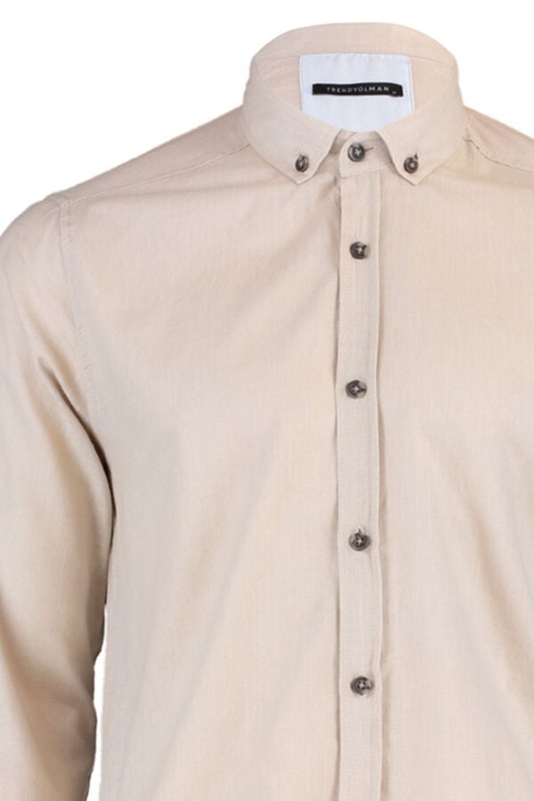 Trendyol Camisa de manga comprida bege