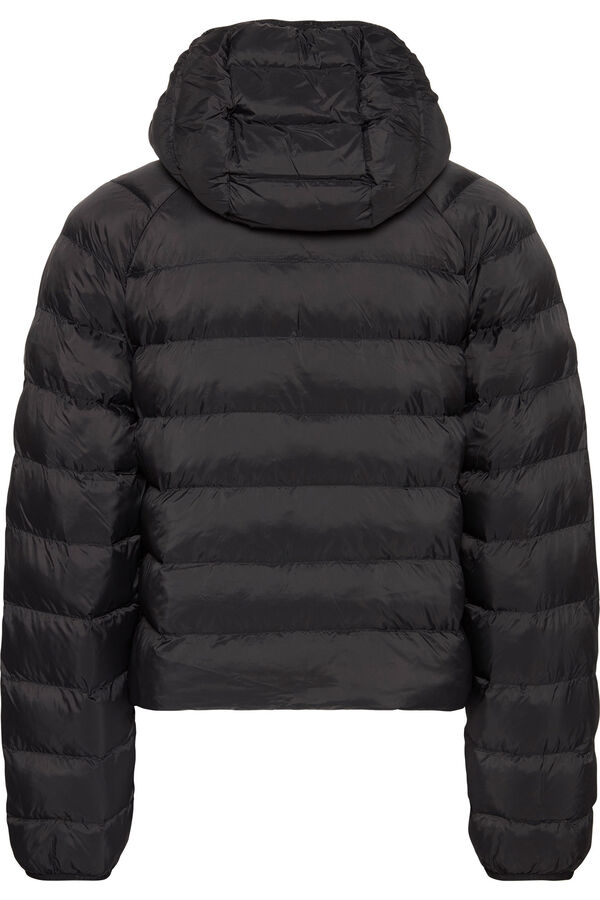 CK Jeans Chaqueta acolchada ligera con capucha negro