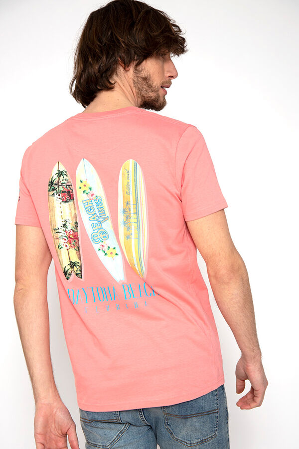 Brave Soul Camiseta estampada en espalda naranja