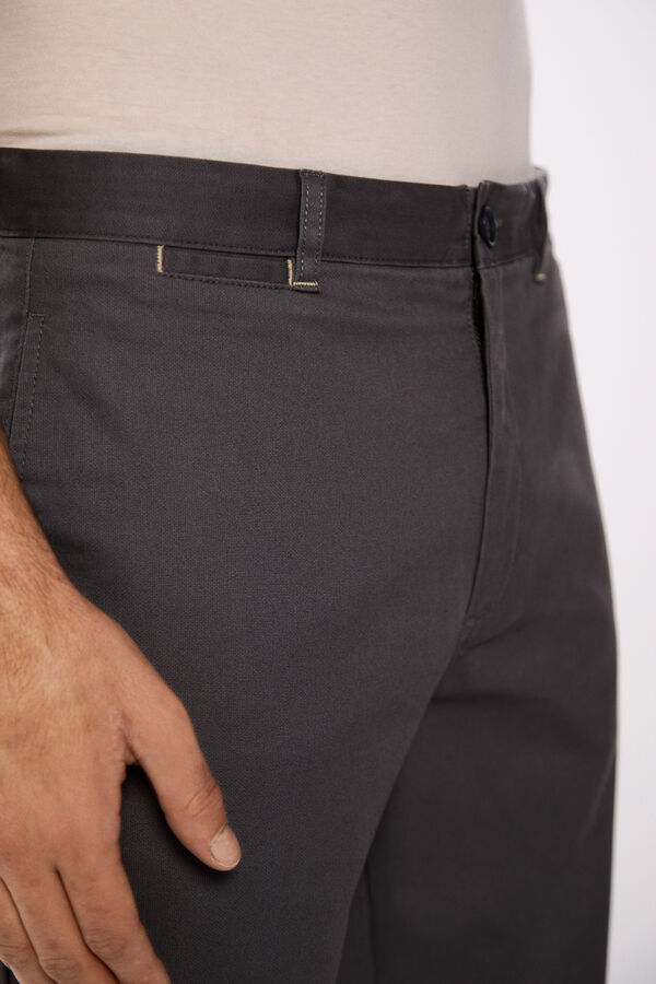 Springfield Cal&ccedil;a slim fit com microestrutura colorida cinzento