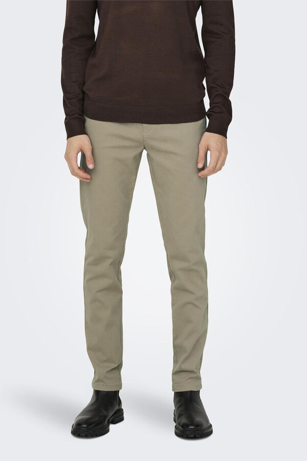 Only & Sons cal&ccedil;as chino slim fit masculinas cru