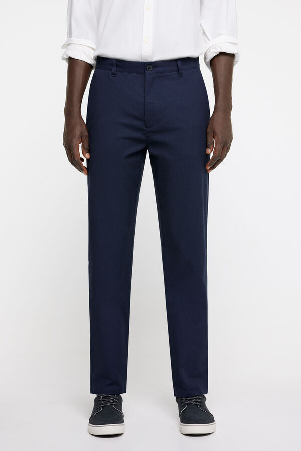 Springfield Chino vestir estructura bicolor azul