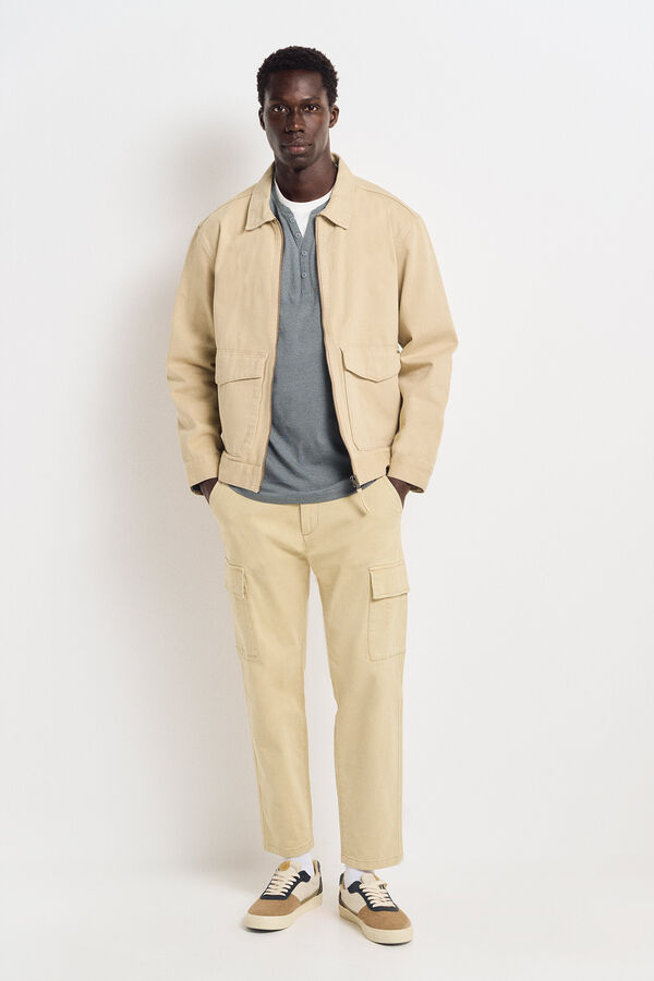 Springfield Camiseta manga larga cuello panadero rayas azul