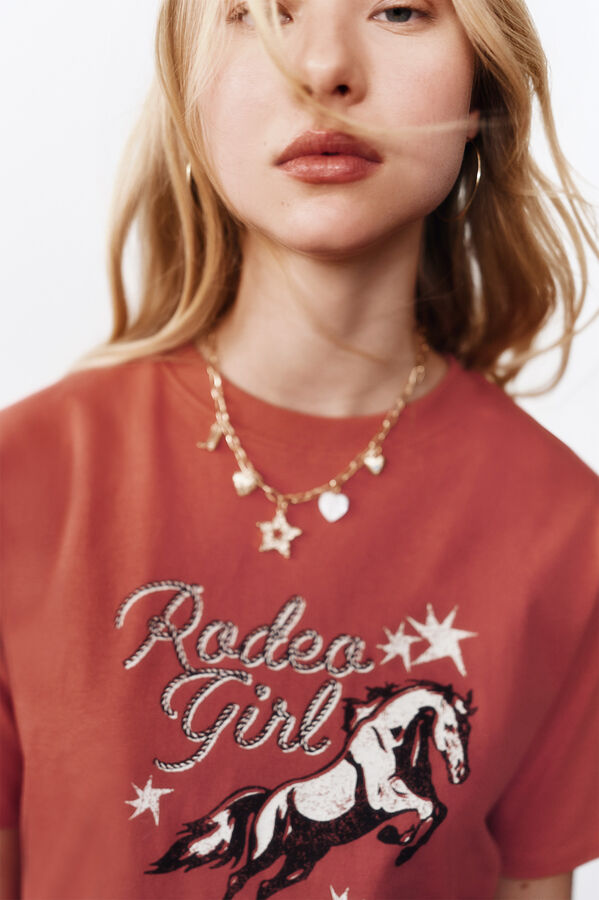 High Spirits Camiseta "Rodeo" rojo