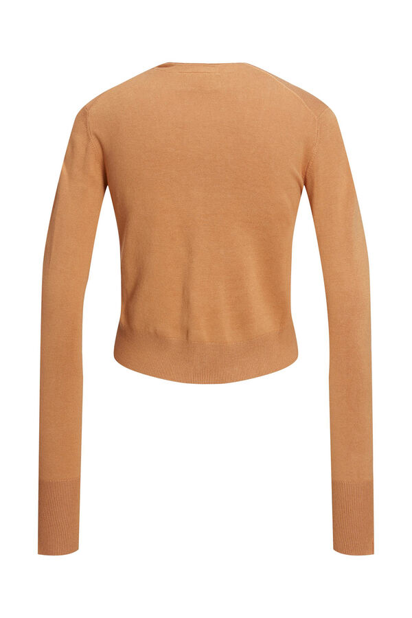 Jack & Jones Cardigan crop de malha fina cru