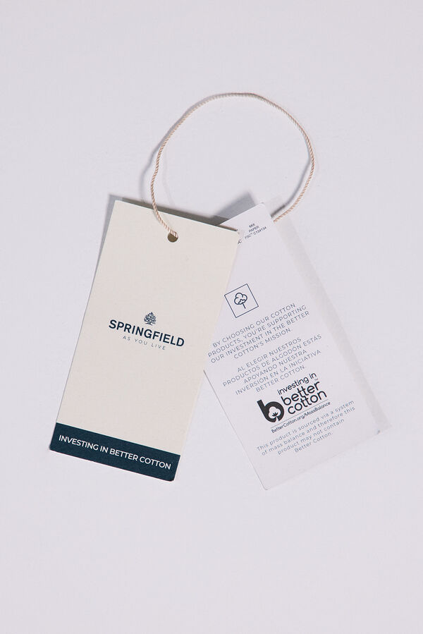 Springfield Camisa p&oacute;lo em piqu&eacute; com gola Mao verde