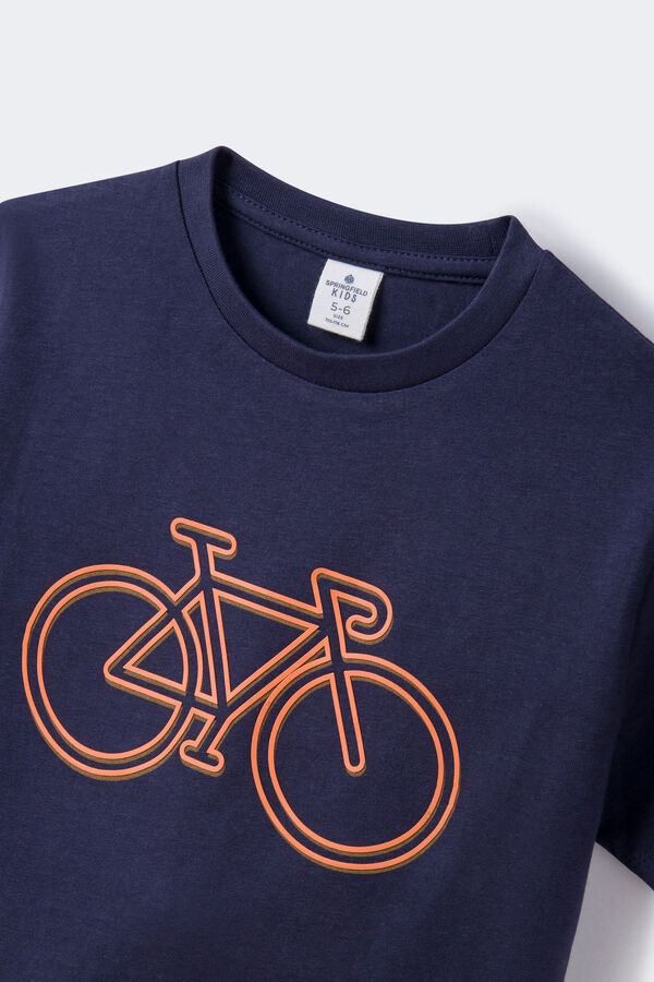 Springfield Kids Camiseta bici niño azul