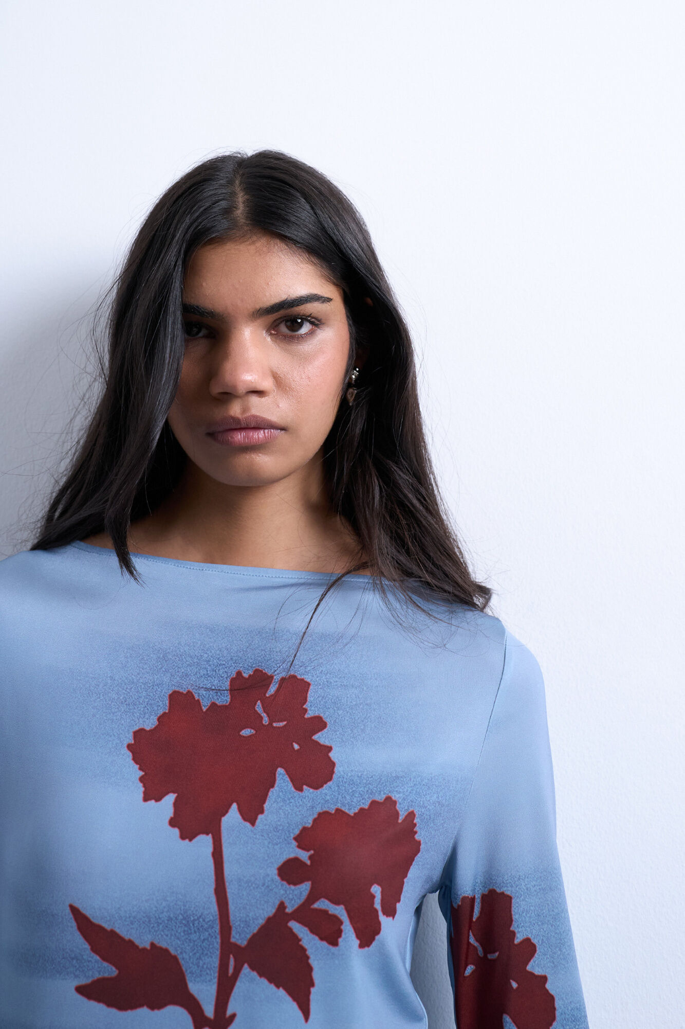 Topshop Top estampado manga larga