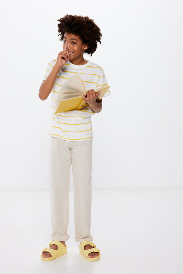 Springfield Kids Pantalon chino lino ni&ntilde;o beige