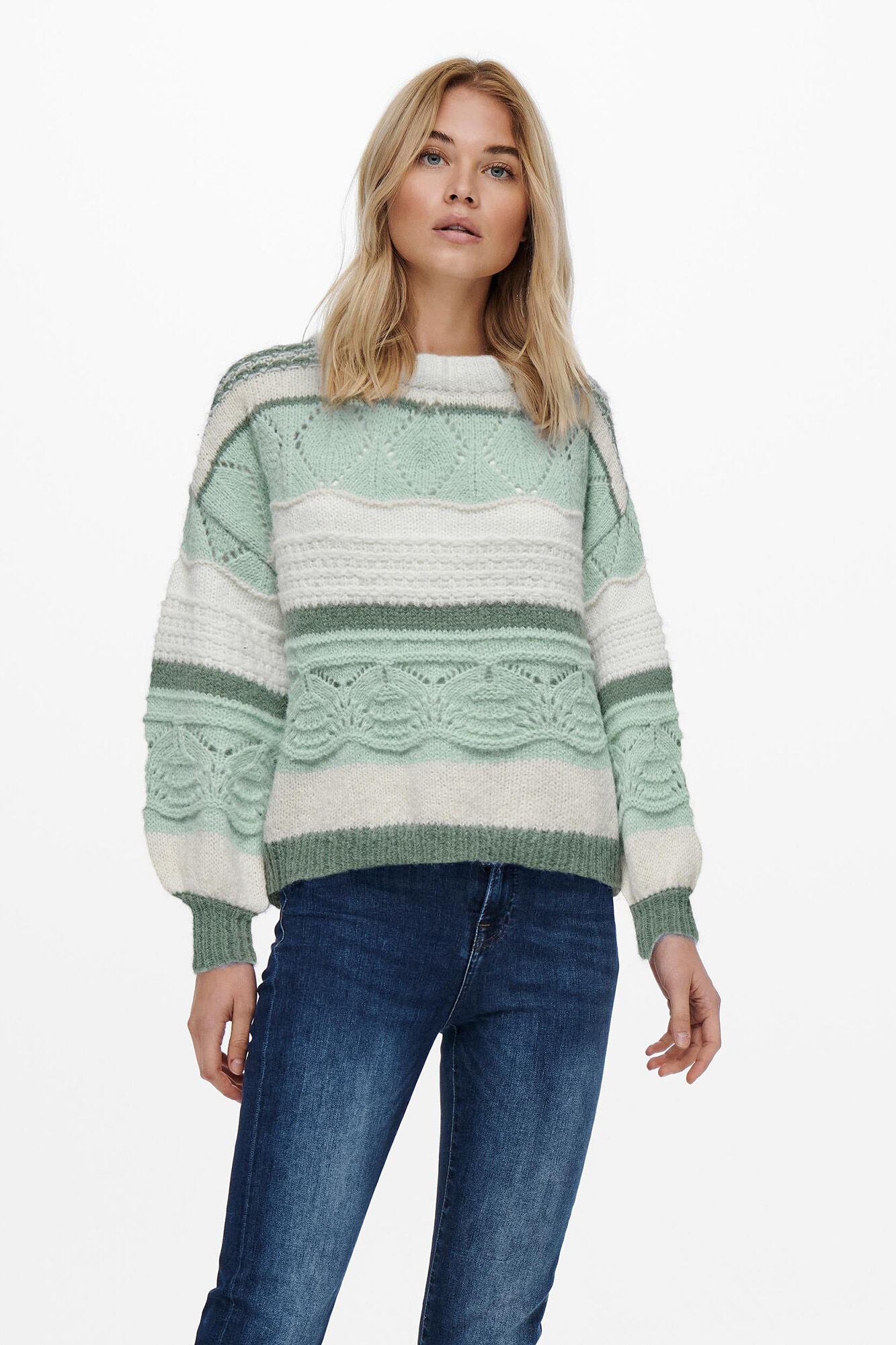 Only Camisola de malha gola redonda