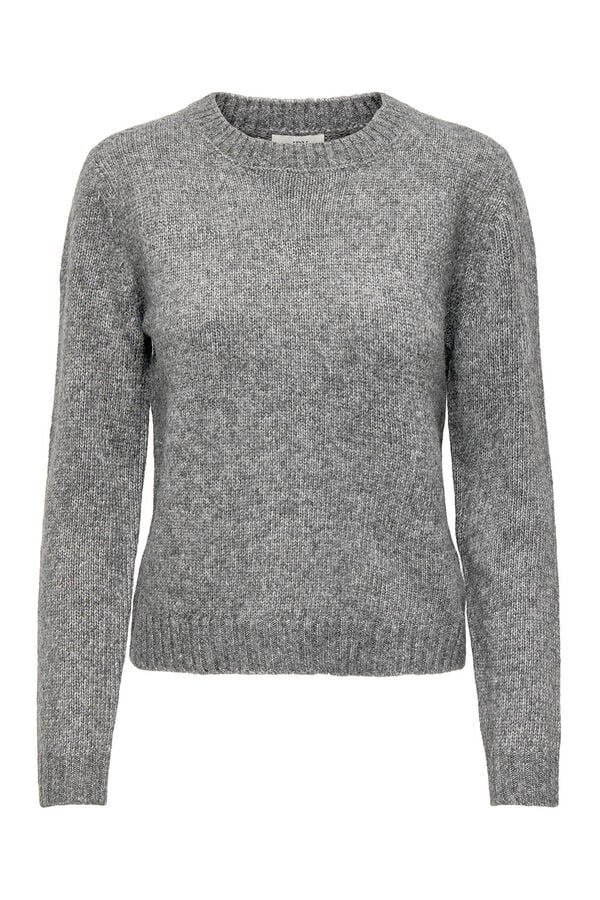 JDY Camisola de gola redonda cinzento