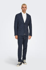 Only & Sons Blazer de lino azul