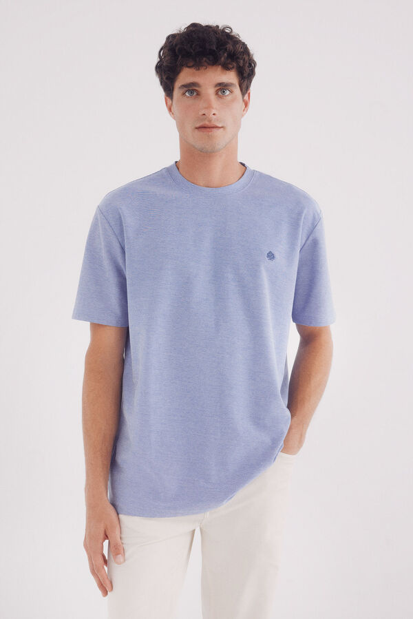 Springfield Camiseta piqu&eacute; oxford azul