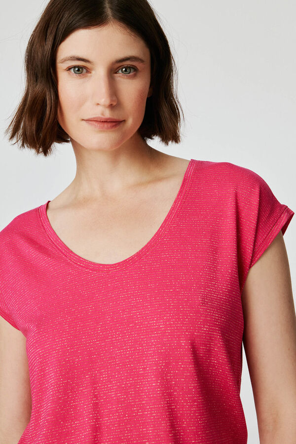 Springfield Camiseta de lurex fucsia