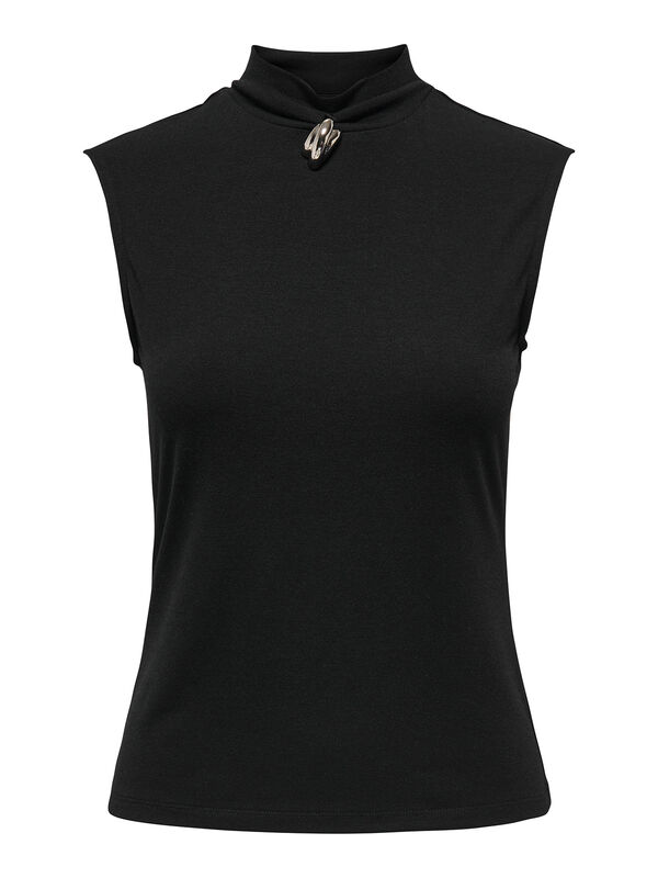 JDY Top sin mangas negro