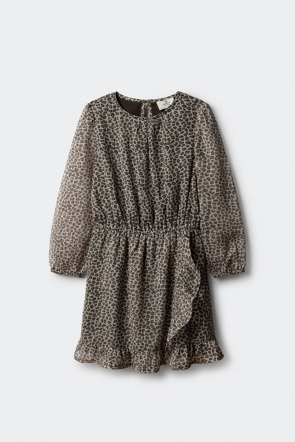 Springfield Kids Vestido animal print ni&ntilde;a beige