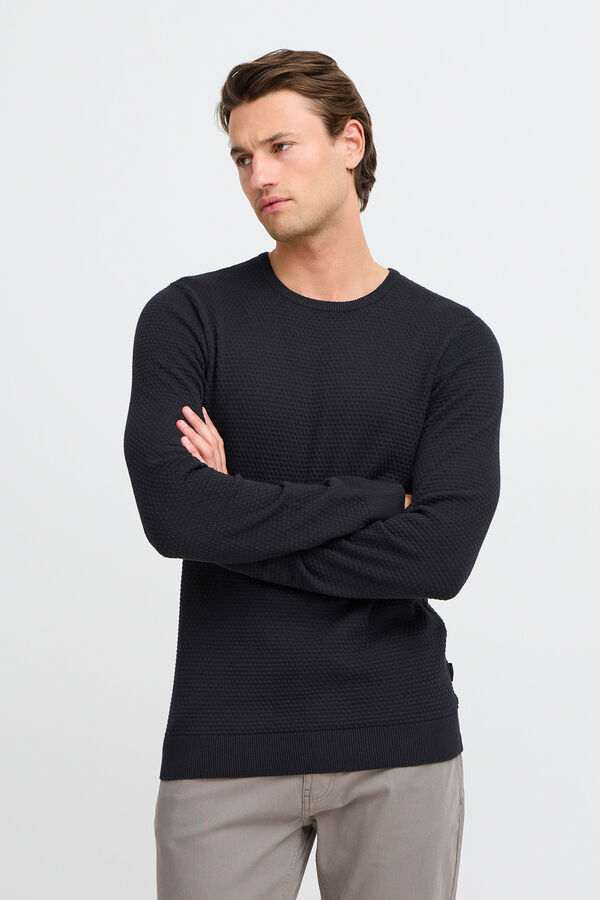 Blend Camisola de gola redonda preto
