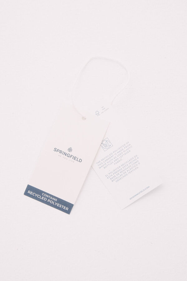 Springfield Vestido corto gasa espejos escote negro