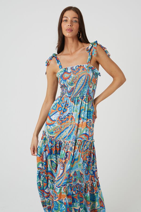 Brave Soul Vestido comprido com detalhe franzido branco