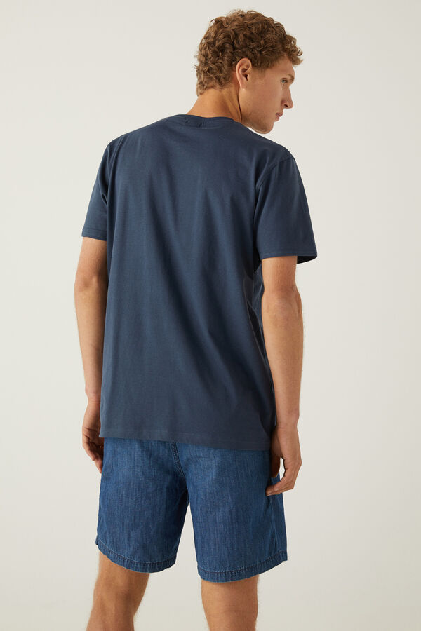 Springfield Camiseta pulpo azul medio