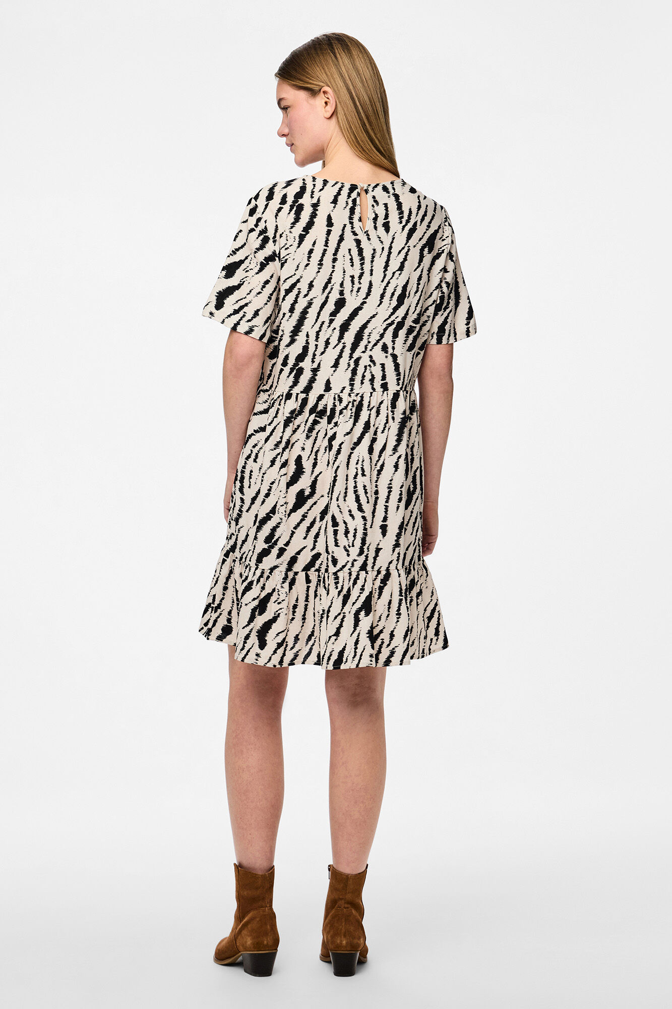 Pieces Vestido animal print