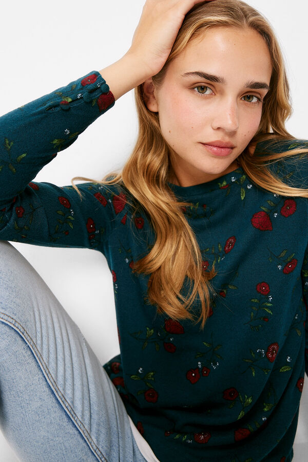 Springfield T-shirt Bimat&eacute;ria Estampada verde