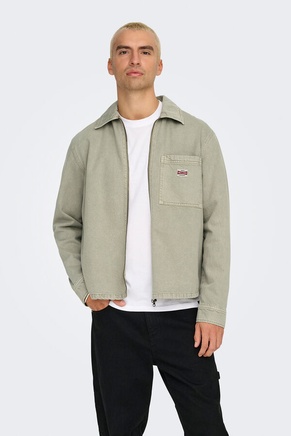 Only & Sons Cazadora de hombre regular fit gris