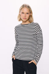 Springfield Camiseta rayas negro