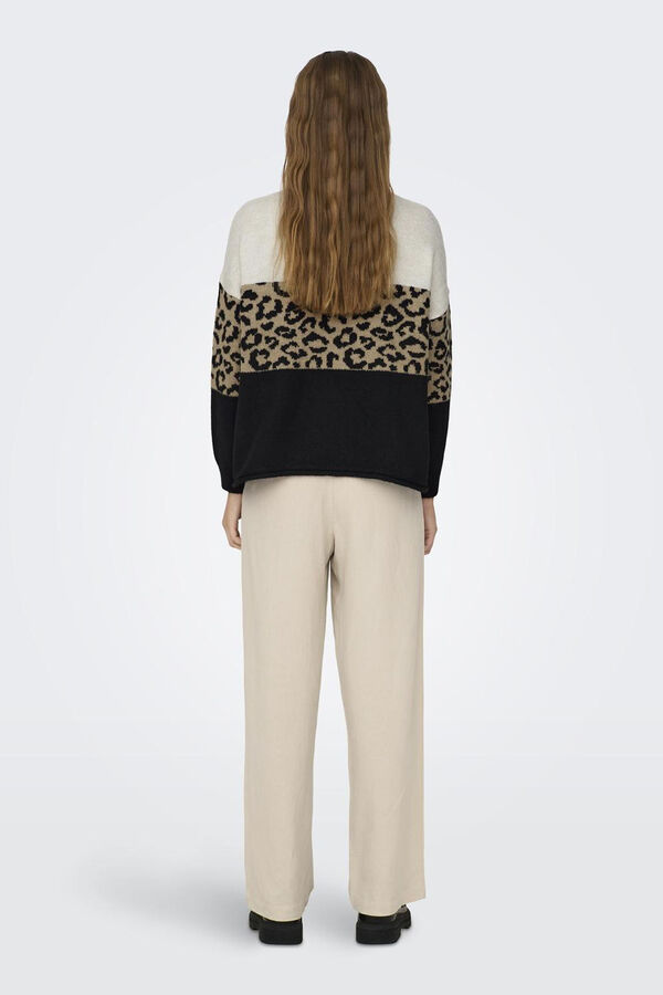 Only Jersey con estampado animal print gris