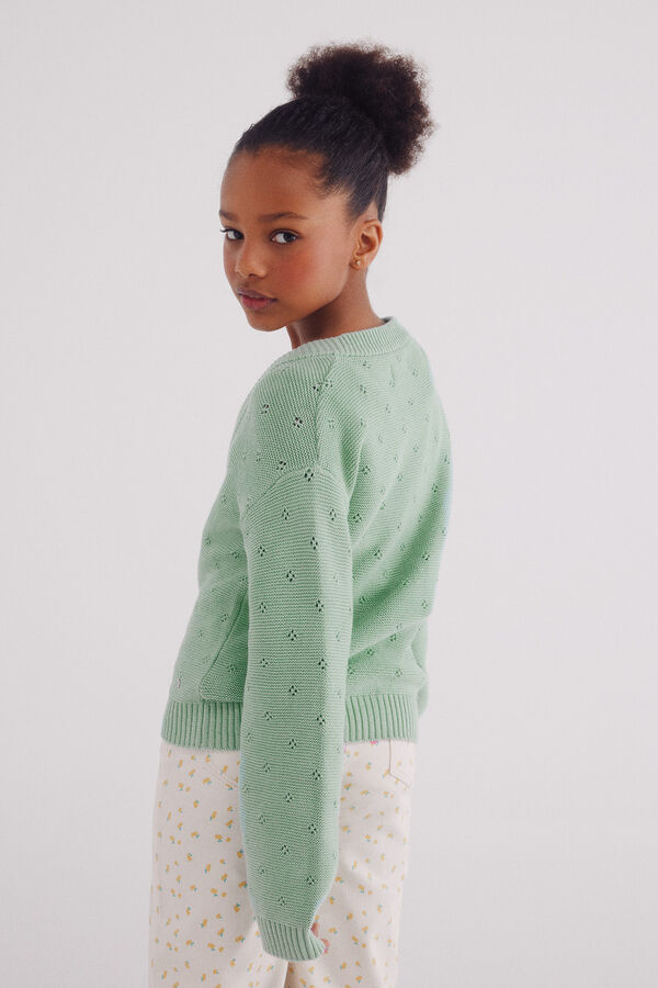 Springfield Kids Cardigan punto ni&ntilde;a verde