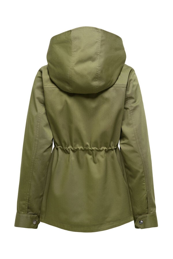 JDY Parka con capucha verde