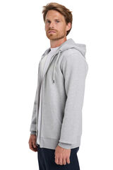 Quiksilver ZipChest Logo - Sudadera con capucha y cremallera para hombre gris
