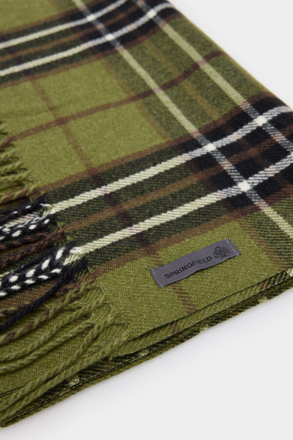 Springfield Cachecol xadrez xadrez verde estampado