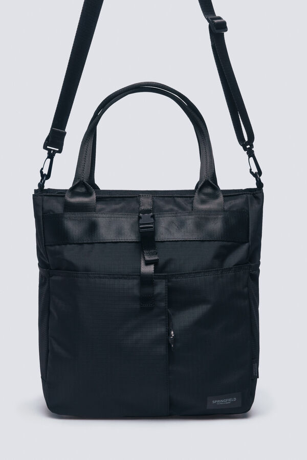 Springfield Mochila deportiva poli&eacute;ster reciclado negro