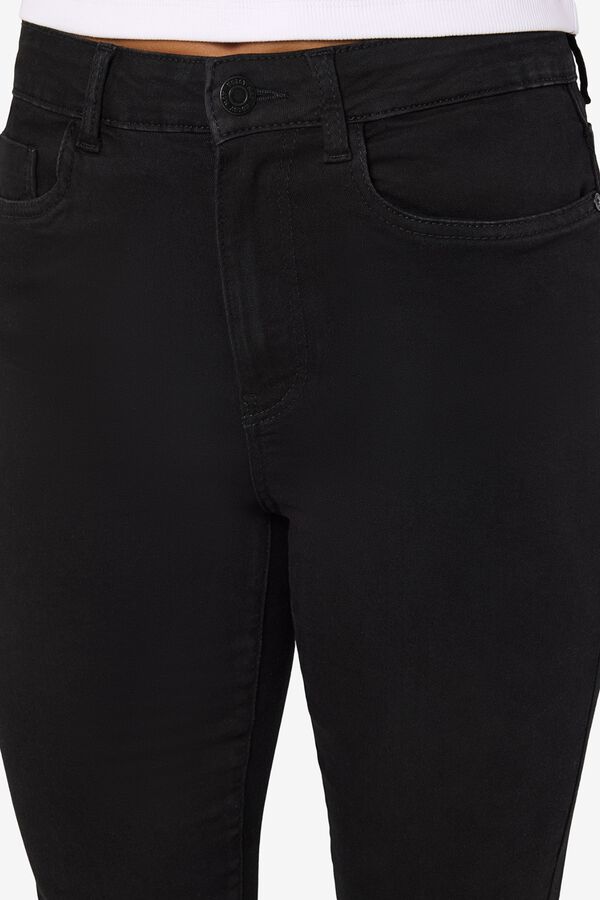 Noisy May Jeans flare de tiro alto negro